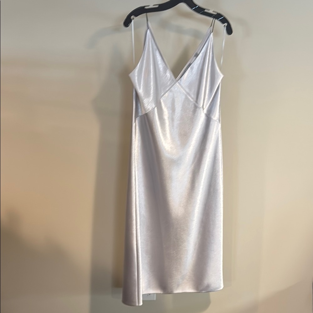Vince Silver Sleeveless Slip Dress